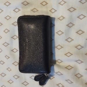 Authentic Coach Pebbled Leather Double Zipper Wallet